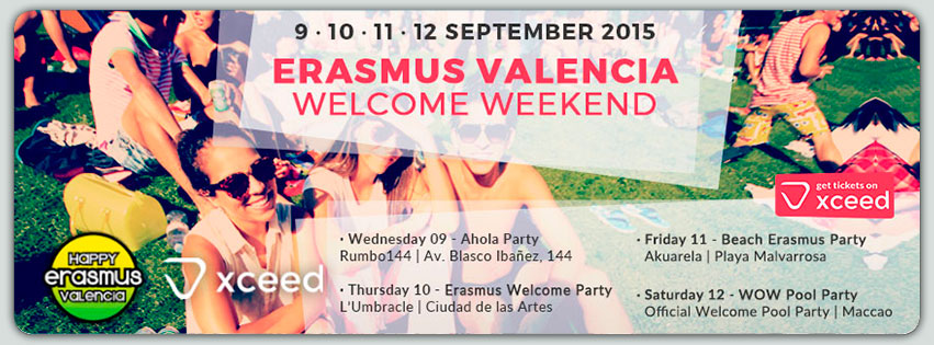 Erasmus Valencia Welcome Weekend 2015 - Happy Erasmus & Xceed - Happy ...